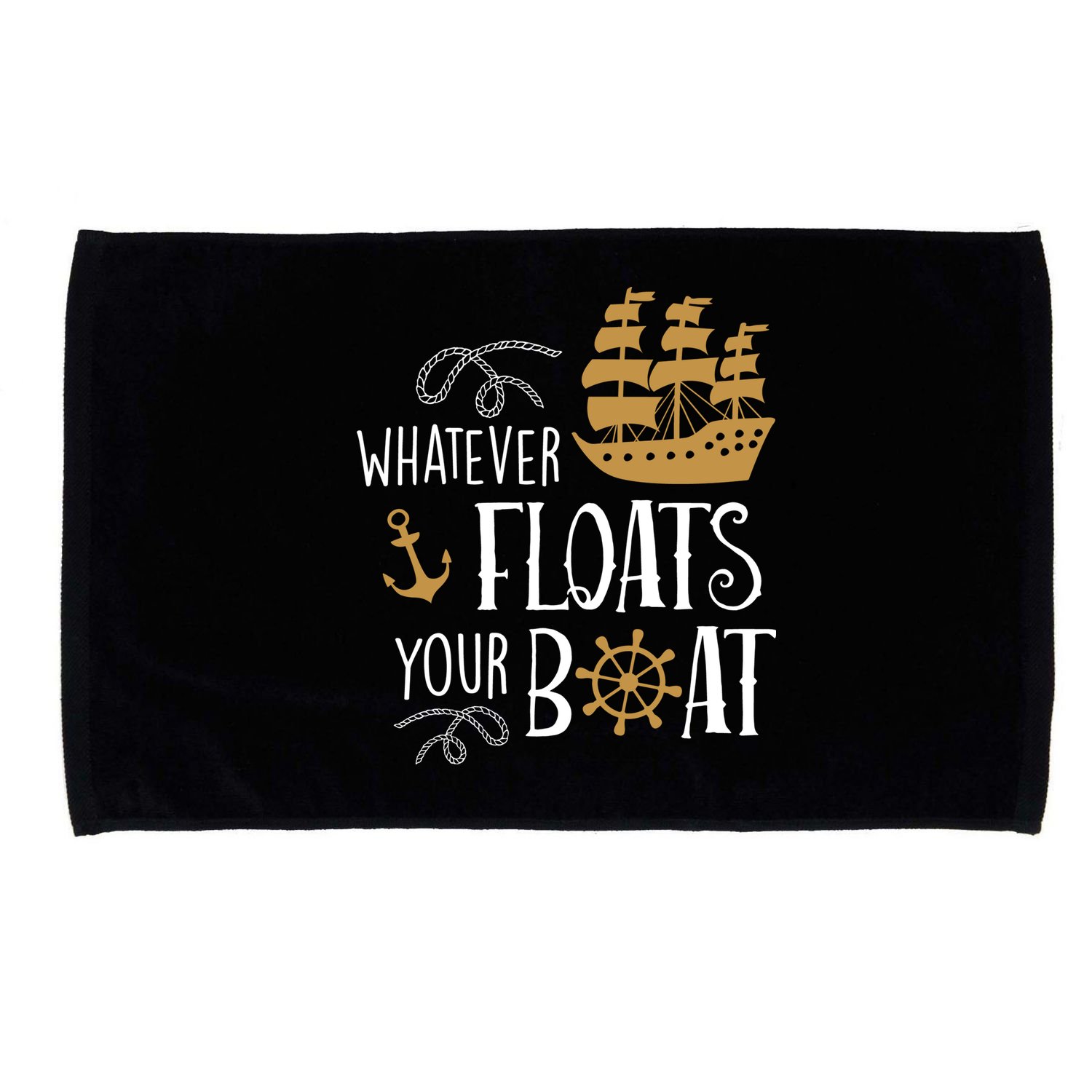 Whatever Floats Your Boat Funny Pirate Ship Microfiber Hand Towel