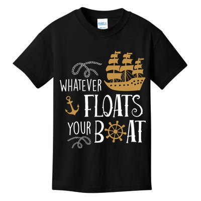 Whatever Floats Your Boat Funny Pirate Ship Kids T-Shirt