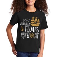 Whatever Floats Your Boat Funny Pirate Ship Kids T-Shirt