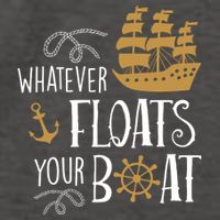 Whatever Floats Your Boat Funny Pirate Ship Vector Backpack