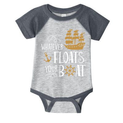 Whatever Floats Your Boat Funny Pirate Ship Infant Baby Jersey Bodysuit