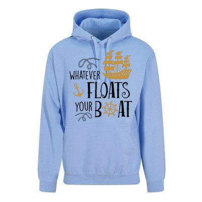 Whatever Floats Your Boat Funny Pirate Ship Unisex Surf Hoodie