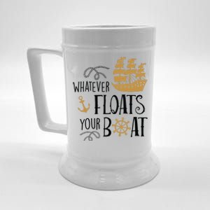 Whatever Floats Your Boat Funny Pirate Ship Beer Stein