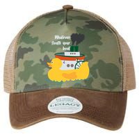 Whatever Floats Your Boat Funny Floaty Duck Legacy Tie Dye Trucker Hat