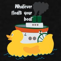 Whatever Floats Your Boat Funny Floaty Duck Ladies PosiCharge Tri-Blend Wicking Tank
