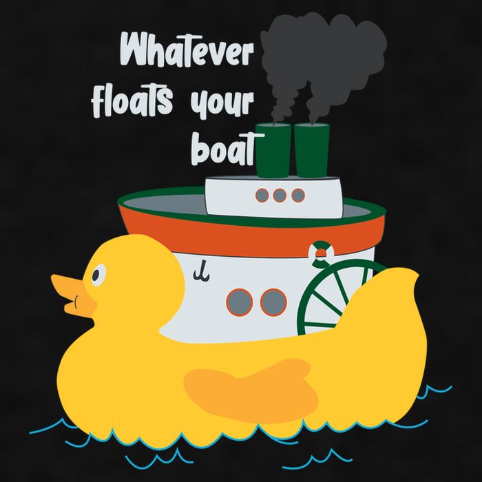 Whatever Floats Your Boat Funny Floaty Duck Ladies PosiCharge Tri-Blend Wicking Tank