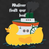 Whatever Floats Your Boat Funny Floaty Duck 7 Panel Mesh Trucker Snapback Hat