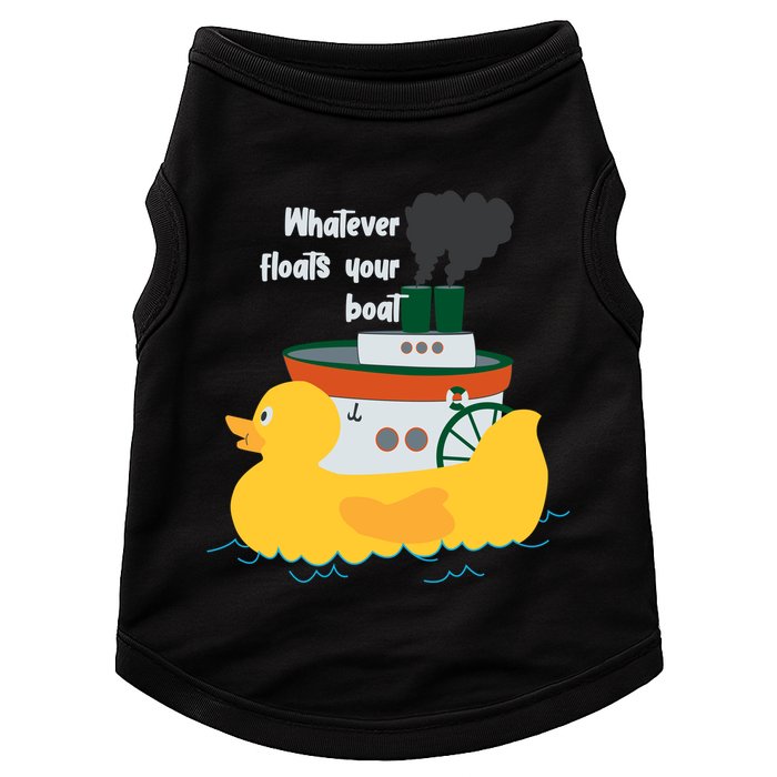 Whatever Floats Your Boat Funny Floaty Duck Doggie Tank