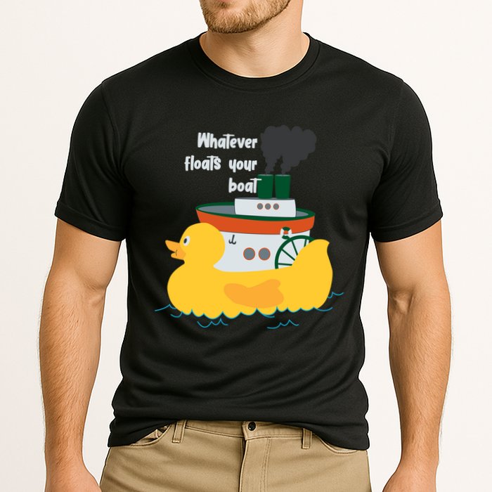 Whatever Floats Your Boat Funny Floaty Duck Performance Shirt