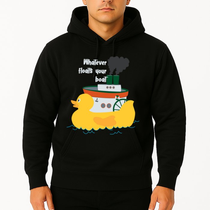 Whatever Floats Your Boat Funny Floaty Duck Hoodie