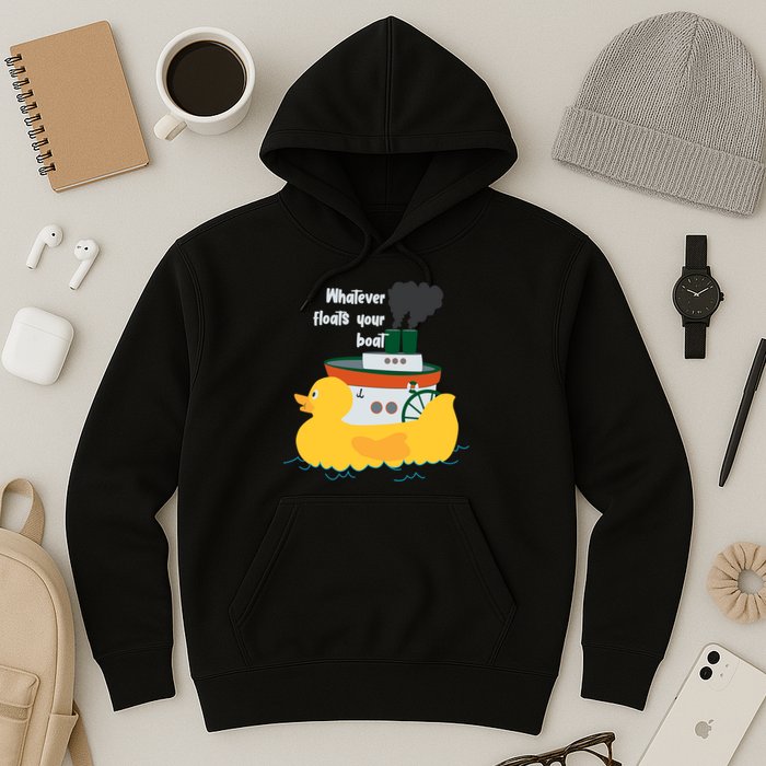 Whatever Floats Your Boat Funny Floaty Duck Hoodie