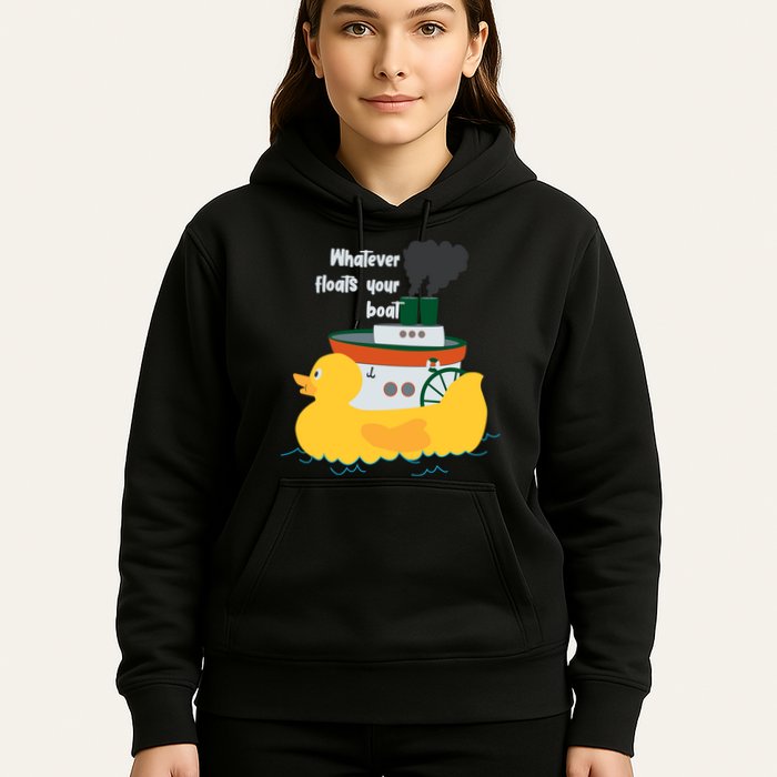 Whatever Floats Your Boat Funny Floaty Duck Hoodie