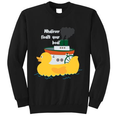 Whatever Floats Your Boat Funny Floaty Duck Sweatshirt