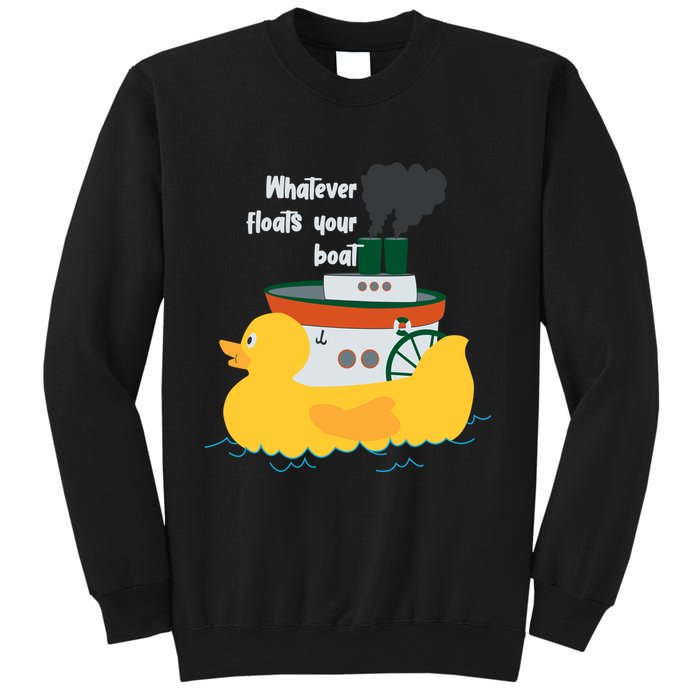 Whatever Floats Your Boat Funny Floaty Duck Sweatshirt