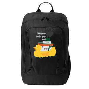 Whatever Floats Your Boat Funny Floaty Duck City Backpack