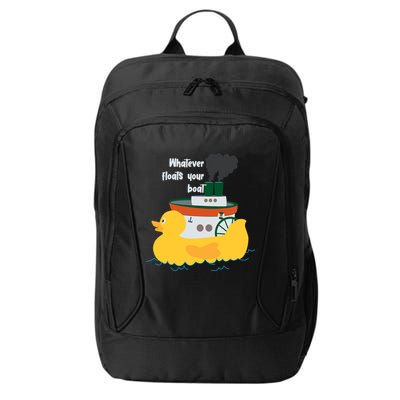 Whatever Floats Your Boat Funny Floaty Duck City Backpack