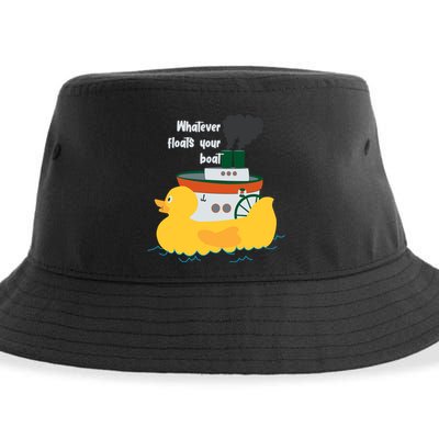 Whatever Floats Your Boat Funny Floaty Duck Sustainable Bucket Hat