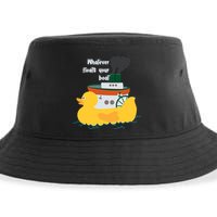 Whatever Floats Your Boat Funny Floaty Duck Sustainable Bucket Hat
