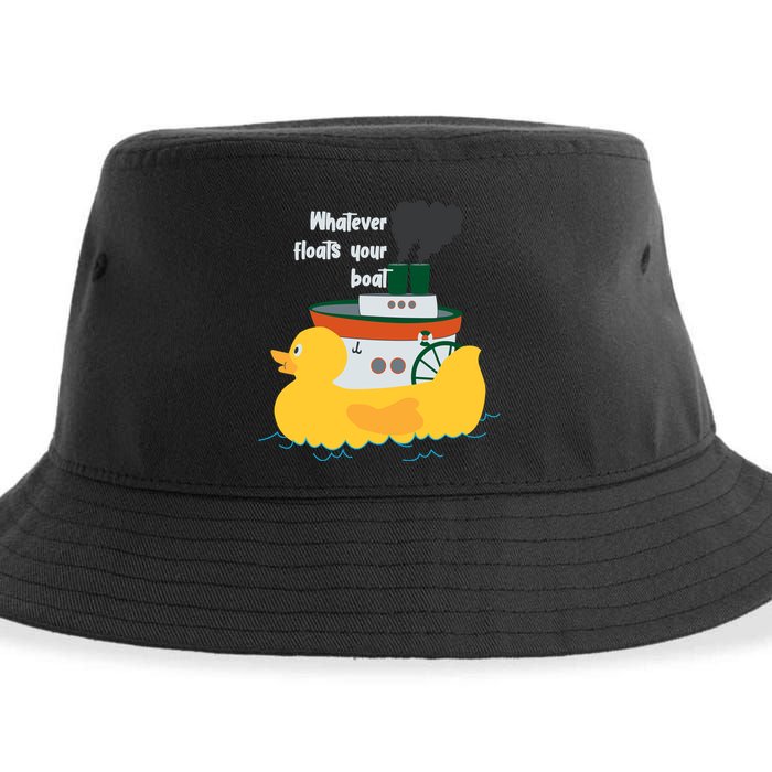 Whatever Floats Your Boat Funny Floaty Duck Sustainable Bucket Hat