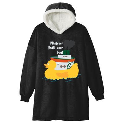 Whatever Floats Your Boat Funny Floaty Duck Hooded Wearable Blanket