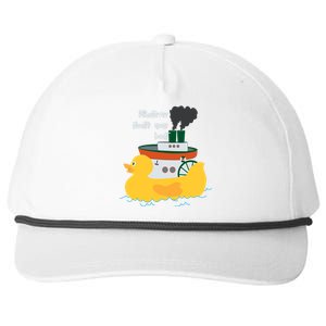 Whatever Floats Your Boat Funny Floaty Duck Snapback Five-Panel Rope Hat