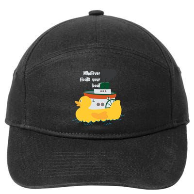 Whatever Floats Your Boat Funny Floaty Duck 7-Panel Snapback Hat