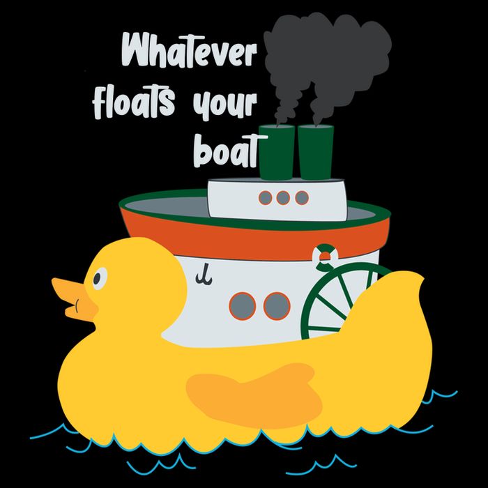 Whatever Floats Your Boat Funny Floaty Duck 7-Panel Snapback Hat