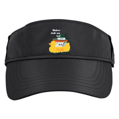 Whatever Floats Your Boat Funny Floaty Duck Adult Drive Performance Visor
