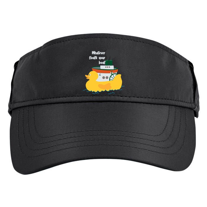 Whatever Floats Your Boat Funny Floaty Duck Adult Drive Performance Visor