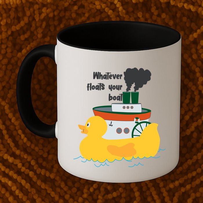Whatever Floats Your Boat Funny Floaty Duck Mug