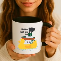 Whatever Floats Your Boat Funny Floaty Duck Mug