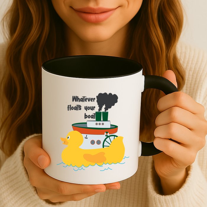 Whatever Floats Your Boat Funny Floaty Duck Mug