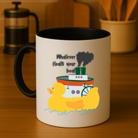 Whatever Floats Your Boat Funny Floaty Duck Mug