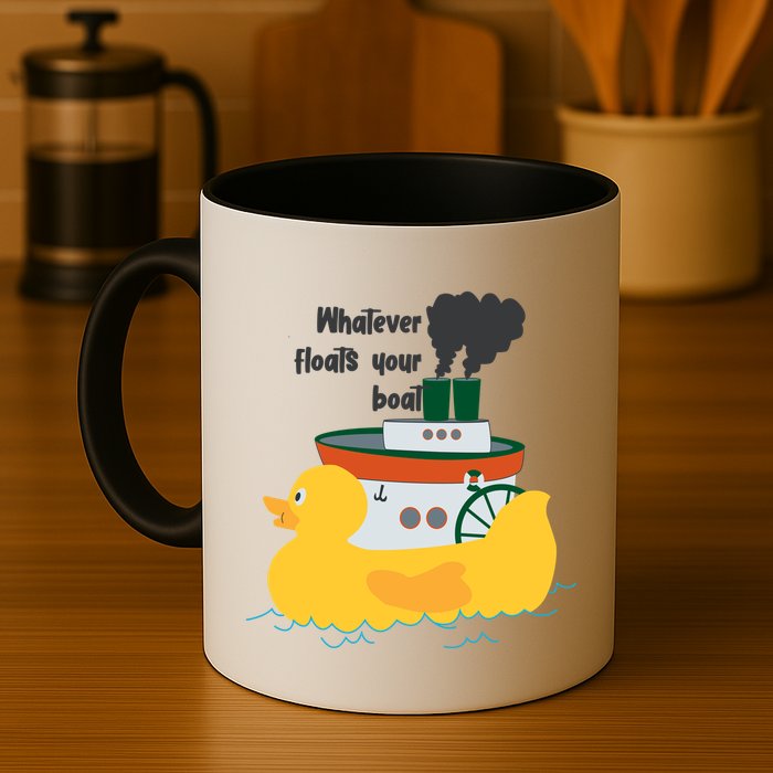 Whatever Floats Your Boat Funny Floaty Duck Mug