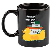 Whatever Floats Your Boat Funny Floaty Duck 11oz C Handle Ceramic Mug
