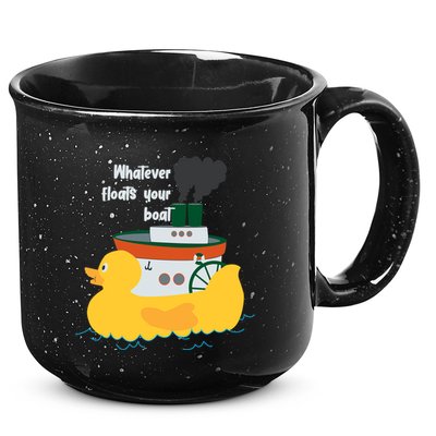 Whatever Floats Your Boat Funny Floaty Duck 15oz Campfire Ceramic Mug