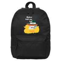 Whatever Floats Your Boat Funny Floaty Duck 16 in Basic Backpack