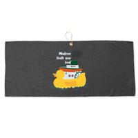 Whatever Floats Your Boat Funny Floaty Duck Large Microfiber Waffle Golf Towel