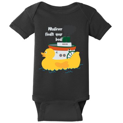 Whatever Floats Your Boat Funny Floaty Duck Baby Bodysuit
