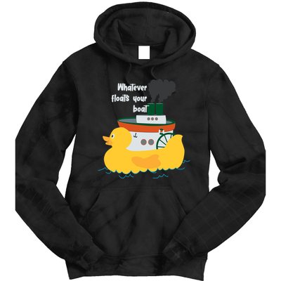 Whatever Floats Your Boat Funny Floaty Duck Tie Dye Hoodie