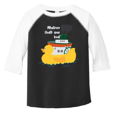 Whatever Floats Your Boat Funny Floaty Duck Toddler Fine Jersey T-Shirt