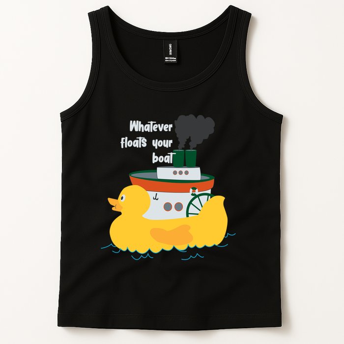 Whatever Floats Your Boat Funny Floaty Duck Tank Top