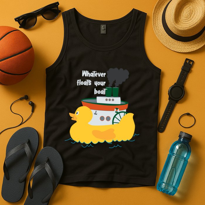 Whatever Floats Your Boat Funny Floaty Duck Tank Top