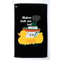 Whatever Floats Your Boat Funny Floaty Duck Golf Towel