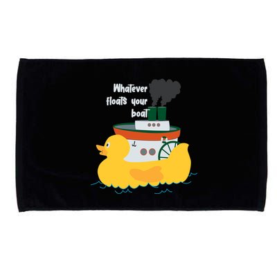 Whatever Floats Your Boat Funny Floaty Duck Microfiber Hand Towel