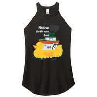 Whatever Floats Your Boat Funny Floaty Duck Women's Perfect Tri Rocker Tank