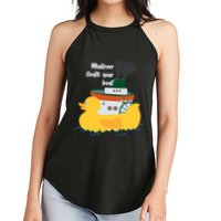 Whatever Floats Your Boat Funny Floaty Duck Women's Perfect Tri Rocker Tank