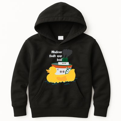 Whatever Floats Your Boat Funny Floaty Duck Kids Hoodie