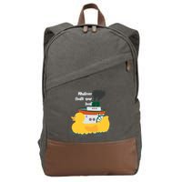 Whatever Floats Your Boat Funny Floaty Duck Cotton Canvas Backpack