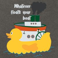 Whatever Floats Your Boat Funny Floaty Duck Cotton Canvas Backpack